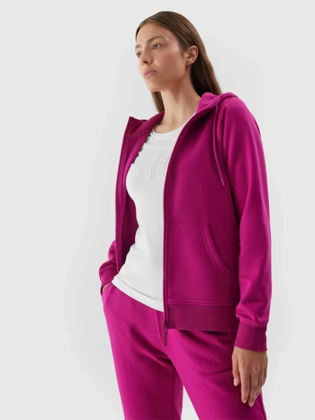 Bluza damska z kapturem rozpinana 4F 4FAW23TSWSF0730-53S 