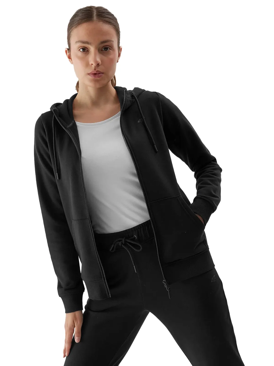 Bluza damska z kapturem rozpinana  4F 4FAW23TSWSF0730-20S