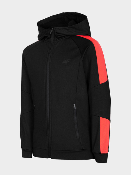 Bluza dziecięca z kapturem rozpinana 4F JUNIOR HJL22-JBLMF001-20S