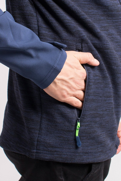 Bluza męska z kapturem rozpinana polarowa 4F H4Z18-PLM003-30M