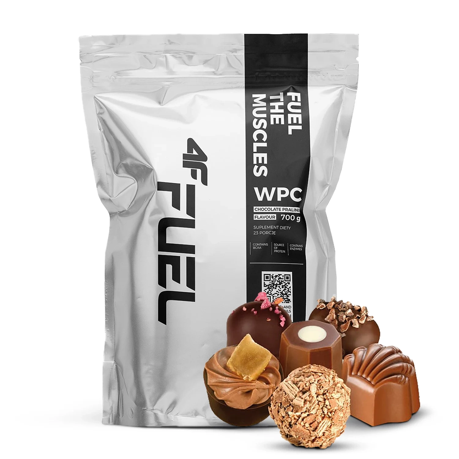 Koncentrat białka serwatkowego 4F FUEL-WPC002 praliny - 700g