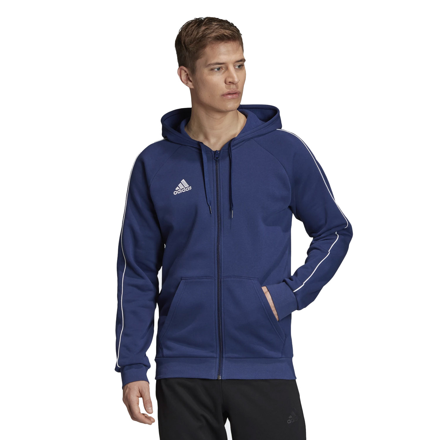 Bluza męska z kapturem rozpinana adidas CORE18 FT8069