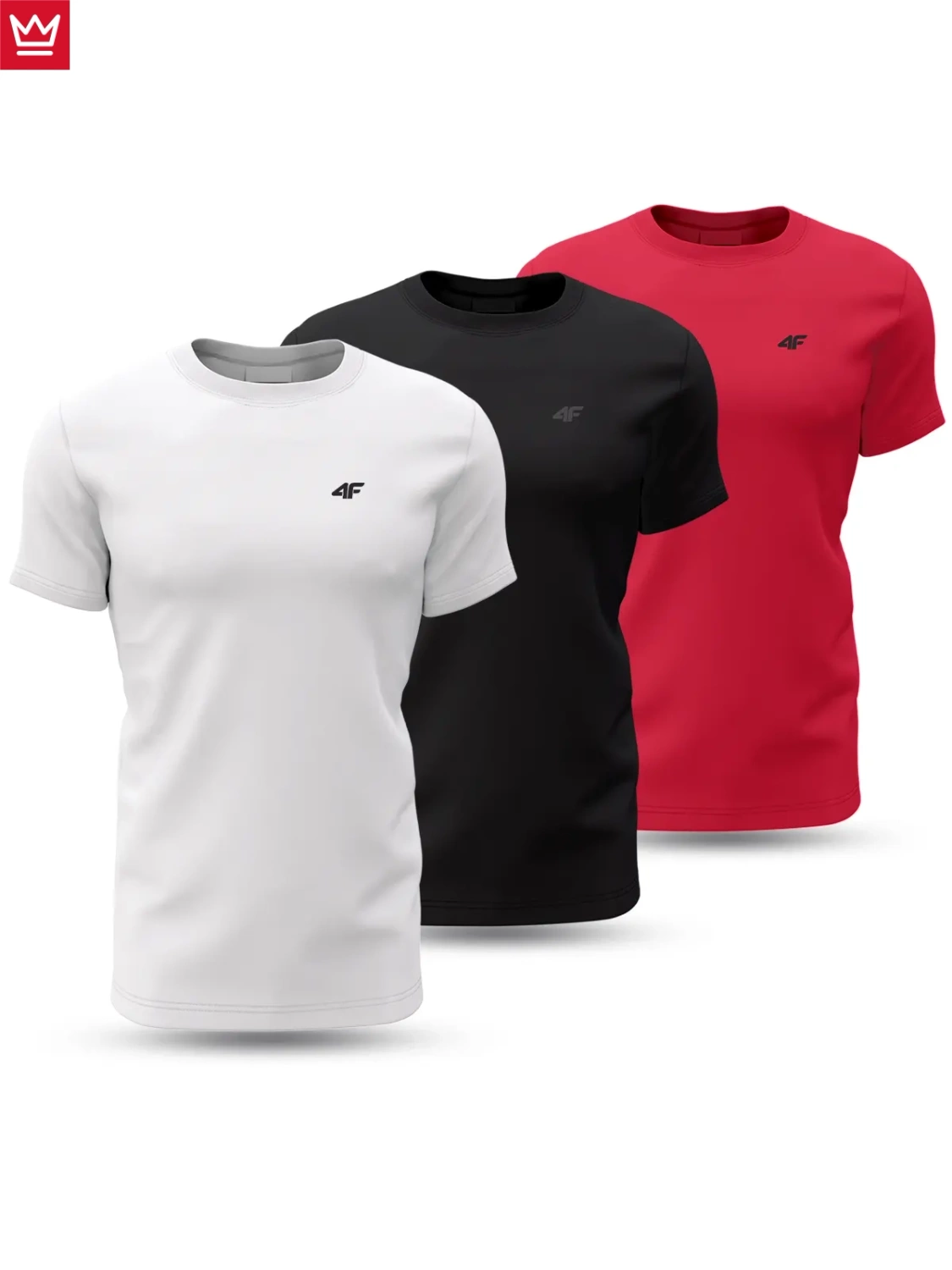 Koszulka 4F 4FWAW23TTSHM1614-90S 3-PAK