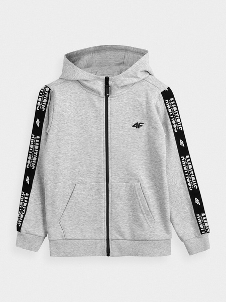 Bluza dziecięca z kapturem rozpinana 4F HJZ21-JBLM003A-27M