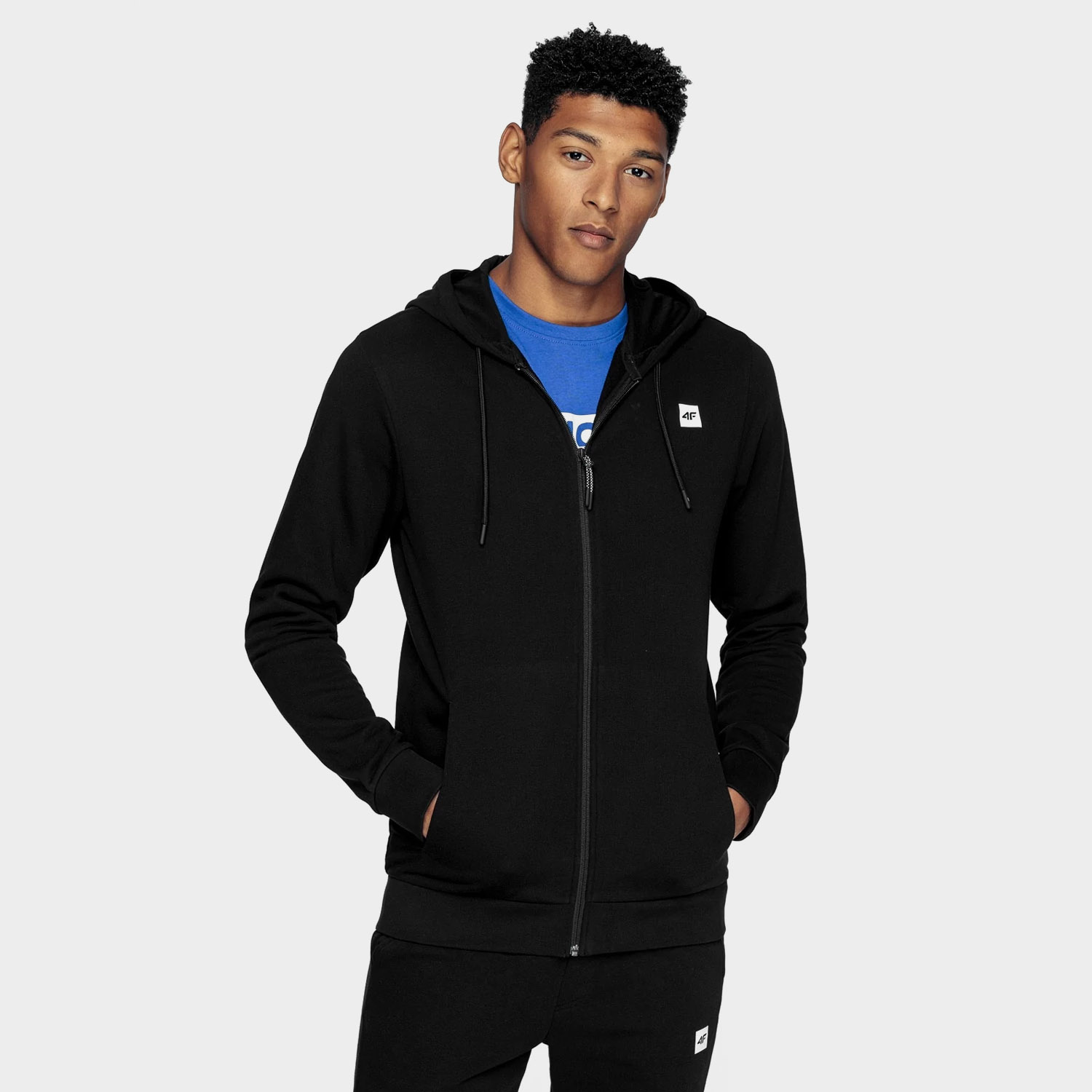 Bluza męska z kapturem rozpinana 4F H4Z20-BLM022-20S