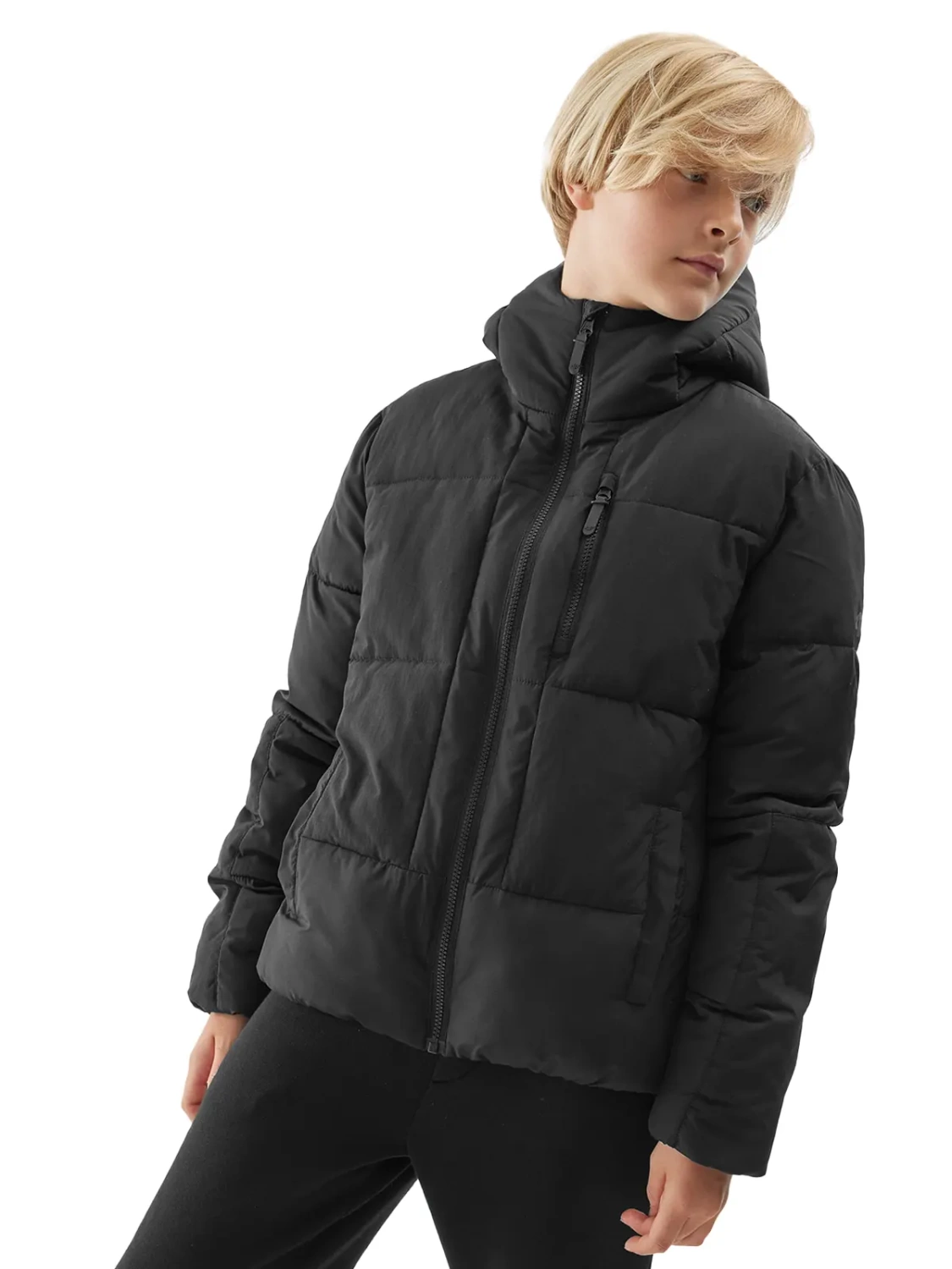 Kurtka dziecięca zimowa puchowa 4F 4FJAW23TDJAM276-21S