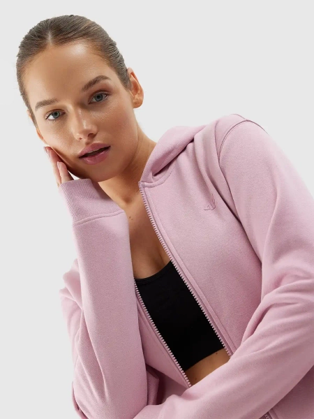 Bluza damska z kapturem rozpinana 4F 4FWSS24TSWSF0956-56S 