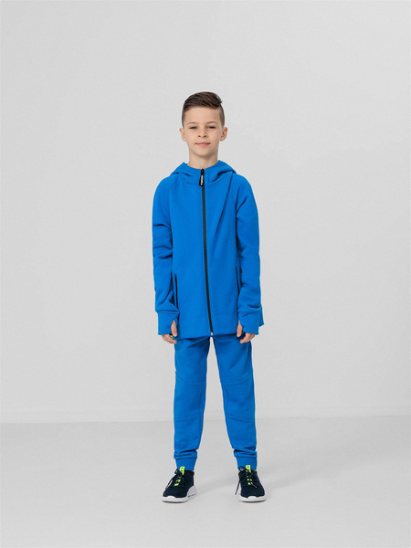 Bluza dziecięca z kapturem rozpinana 4F JUNIOR HJL22-JBLM005-36S