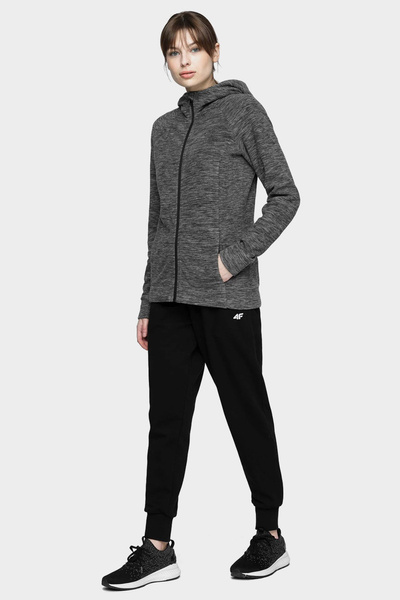 Bluza damska z kapturem rozpinana polarowa 4F NOSH4-PLD002-24M
