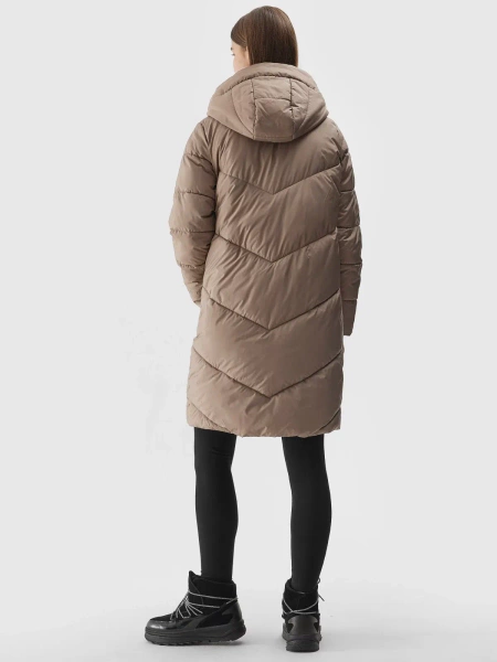 Kurtka damska zimowa puchowa długa 4F 4FAW23TDJAF235-82S 