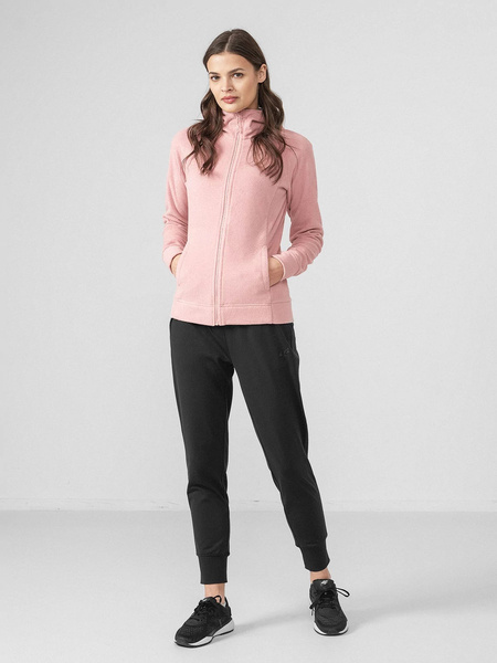 Bluza damska z kapturem rozpinana polarowa 4F H4L22-PLD351-65S