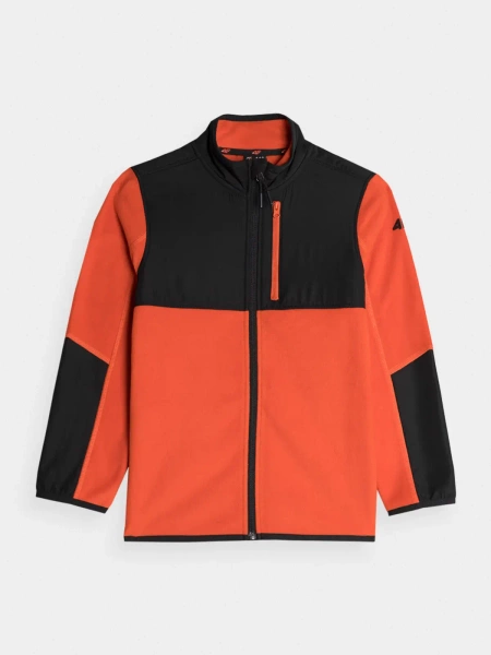 Bluza dziecięca rozpinana polarowa 4F 4FJAW23TFLEM106-70S