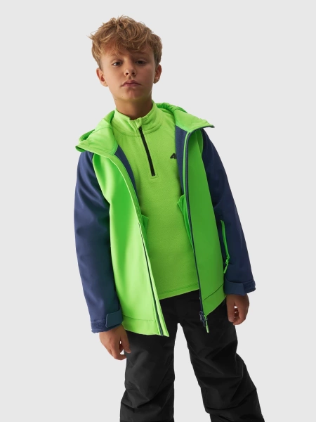 Kurtka dziecięca softshell 4F 4FJAW23TSOFM154-41N