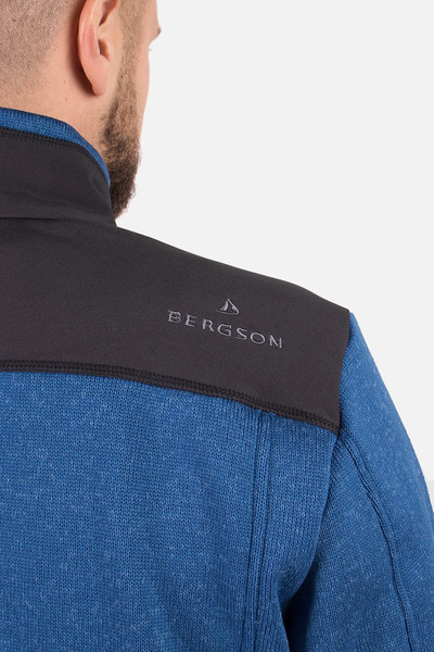 Bluza męska rozpinana polarowa BERGSON HELICON WP BLUE