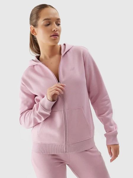 Bluza damska z kapturem rozpinana 4F 4FWSS24TSWSF0956-56S 