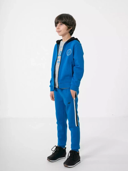 Bluza dziecięca z kapturem rozpinana 4F HJZ22-JBLM004-36S