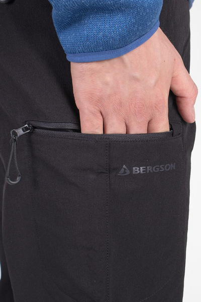 Spodnie męskie trekkingowe BERGSON HARRAN 4W BLACK