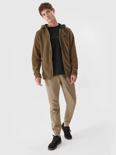 Bluza męska z kapturem rozpinana polarowa 4F 4FAW23TFLEM121-82S 