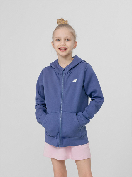 Bluza dziecięca z kapturem rozpinana 4F HJL22-JBLD001-32S