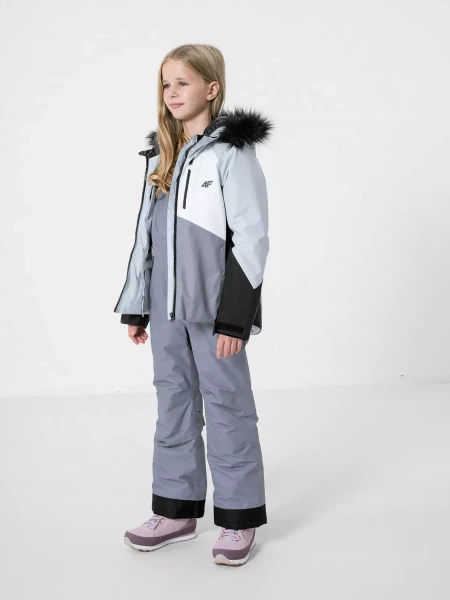 Kurtka dziecięca zimowa narciarska 4F HJZ22-JKUDN003-34S