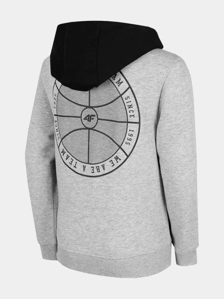 Bluza dziecięca z kapturem rozpinana 4F HJZ22-JBLM004-27M