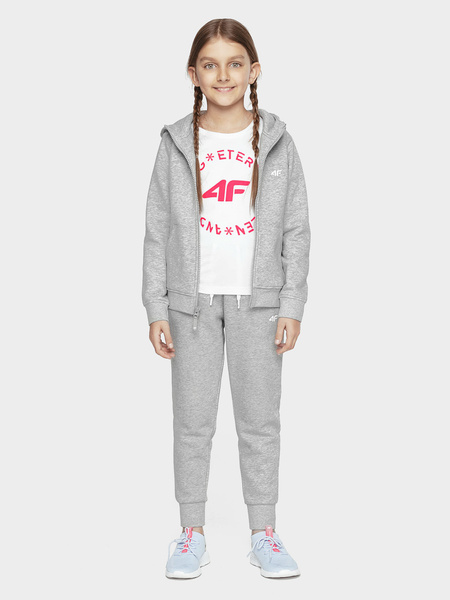 Bluza dziecięca z kapturem rozpinana 4F HJL21-JBLD001-25M