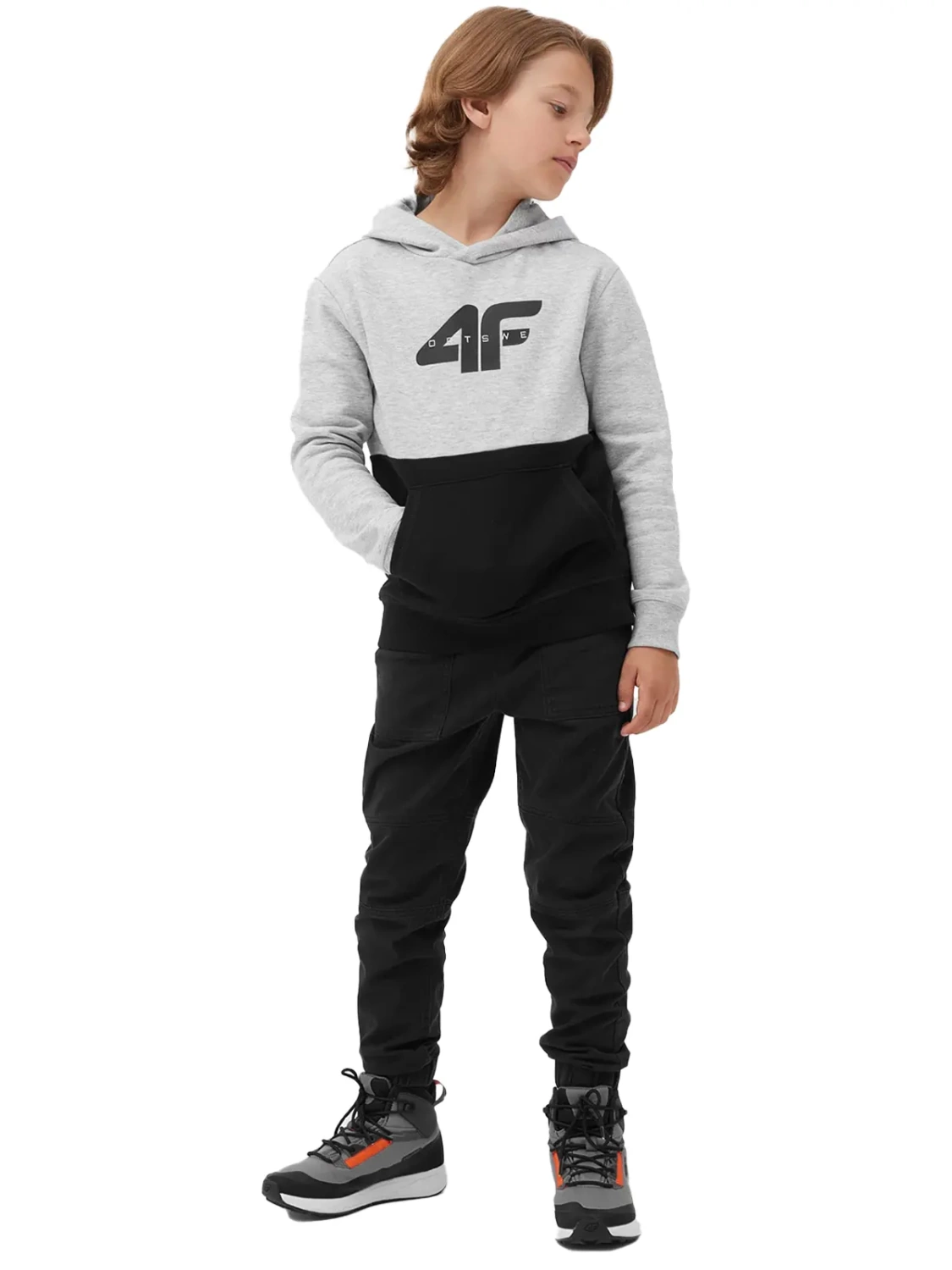 Bluza dziecięca z kapturem 4F 4FJAW23TSWSM628-27M