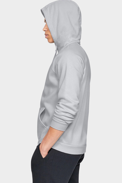 Bluza męska z kapturem rozpinana Under Armour RIVAL HOODIE 1320737-014
