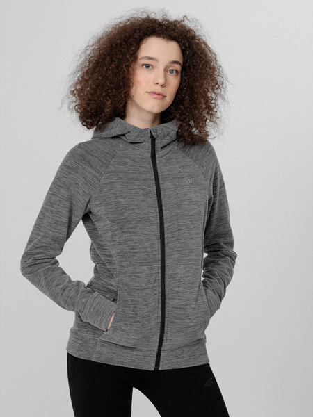 Bluza damska z kapturem rozpinana polarowa 4F H4L22-PLD351-24M