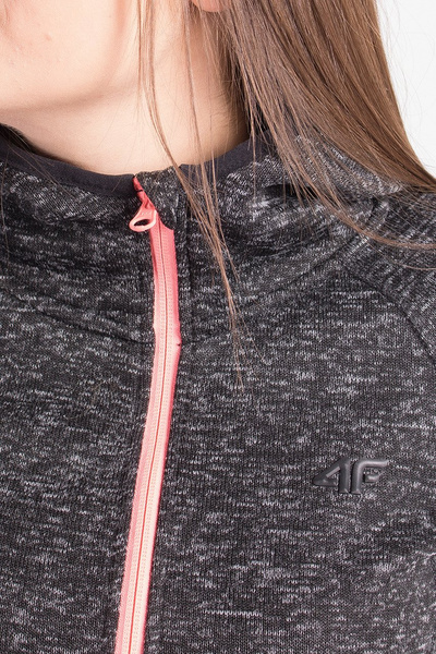 Bluza damska z kapturem rozpinana polarowa 4F H4Z18-PLD002-20M