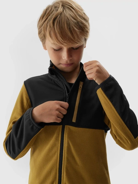 Bluza dziecięca rozpinana polarowa 4F 4FJAW23TFLEM106-74S