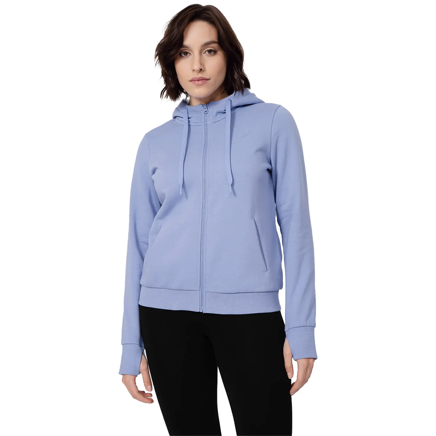 Bluza damska z kapturem rozpinana 4F 4FSS23TSWSF373-32S