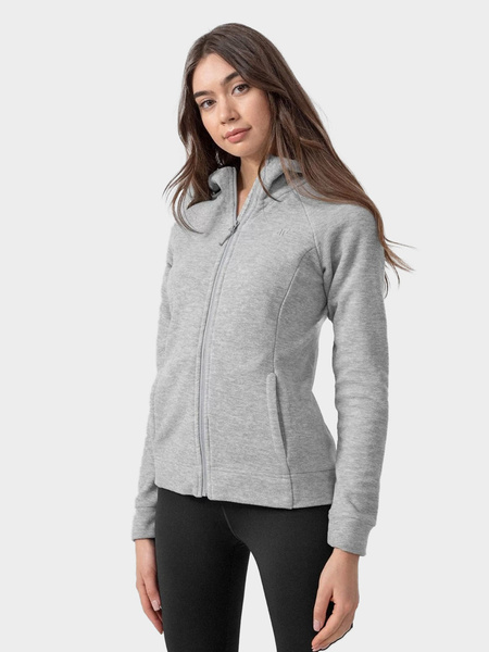 Bluza damska z kapturem rozpinana polarowa 4F H4L22-PLD351-27M