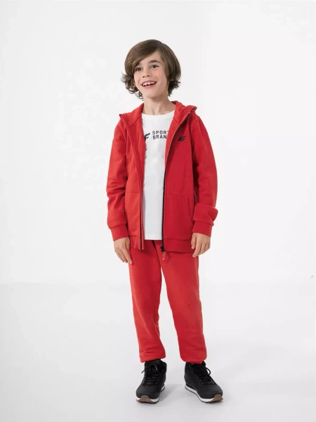 Bluza dziecięca z kapturem rozpinana 4F HJZ22-JBLM001-62S