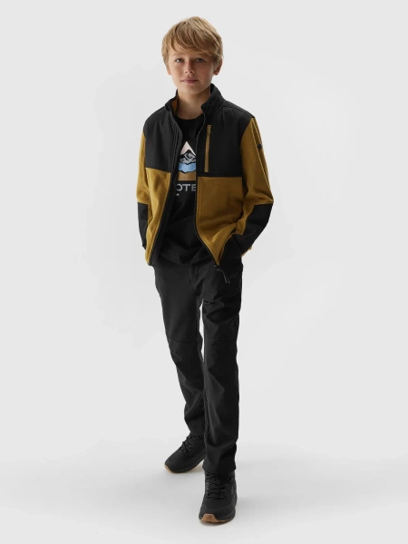 Bluza dziecięca rozpinana polarowa 4F 4FJAW23TFLEM106-74S