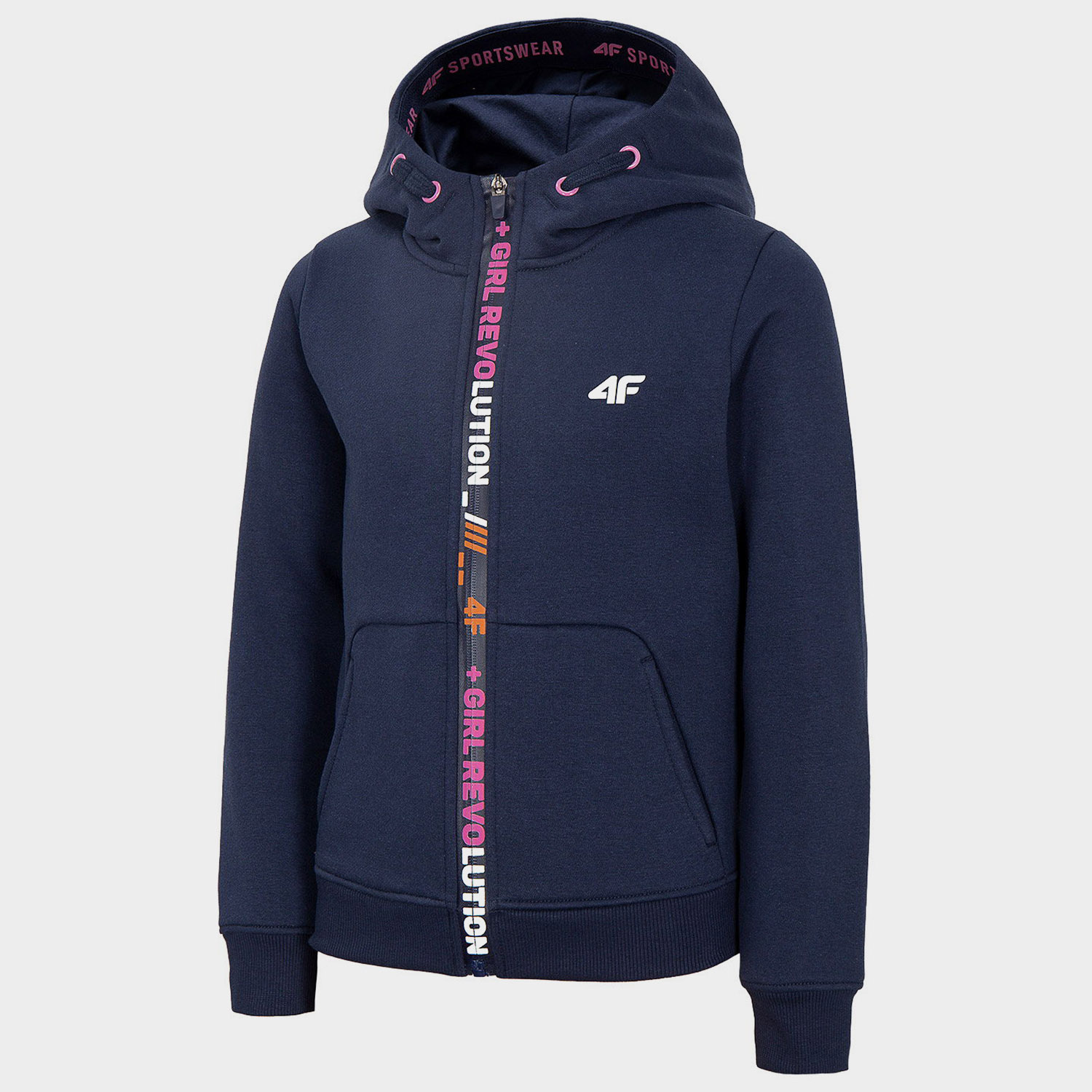 Bluza dziecięca z kapturem rozpinana 4F HJZ20-JBLD007A-31S