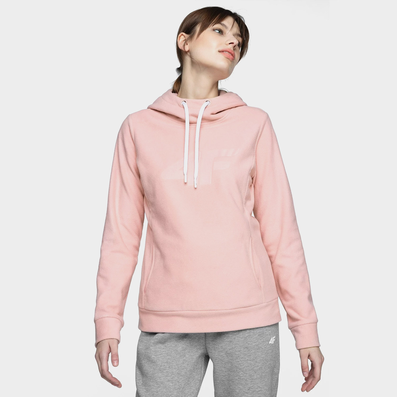 Bluza damska z kapturem polarowa 4F NOSH4-PLD003-56S