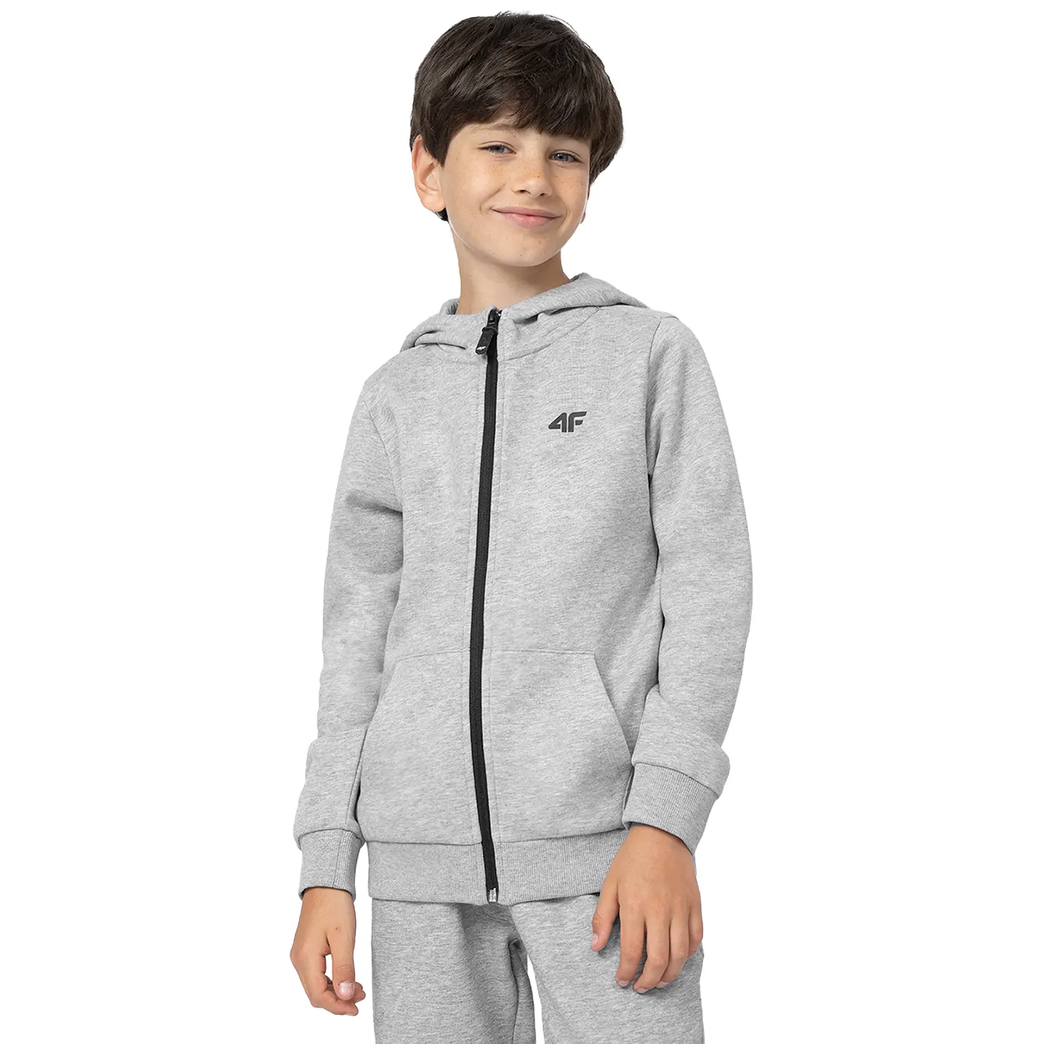 Bluza dziecięca z kapturem rozpinana 4F 4FJSS23TSWSM219-27M
