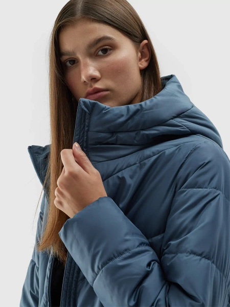 Kurtka damska zimowa puchowa długa 4F 4FAW23TDJAF235-32S 