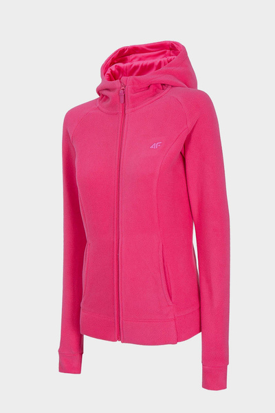 Bluza damska z kapturem rozpinana polarowa 4F NOSH4-PLD002-55S