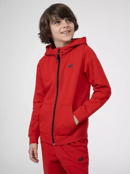 Bluza dziecięca z kapturem rozpinana 4F 4FJSS23TSWSM219-62S