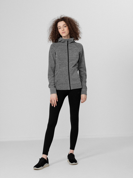 Bluza damska z kapturem rozpinana polarowa 4F H4L22-PLD351-24M