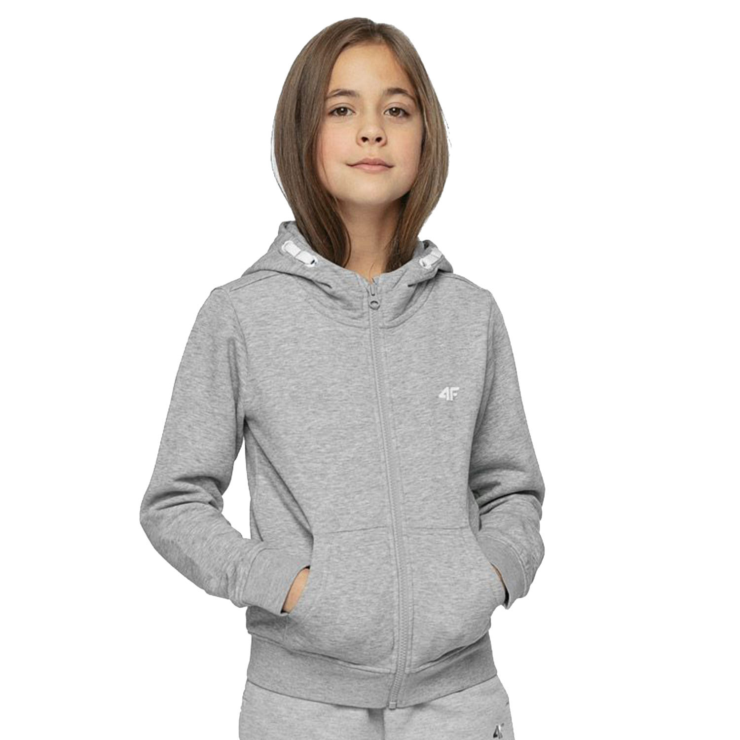 Bluza dziecięca z kapturem rozpinana 4F HJZ21-JBLD002A-27M