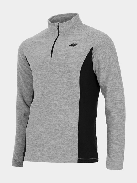 Bluza męska z kapturem rozpinana polarowa 4F H4Z21-BIMP034-27M