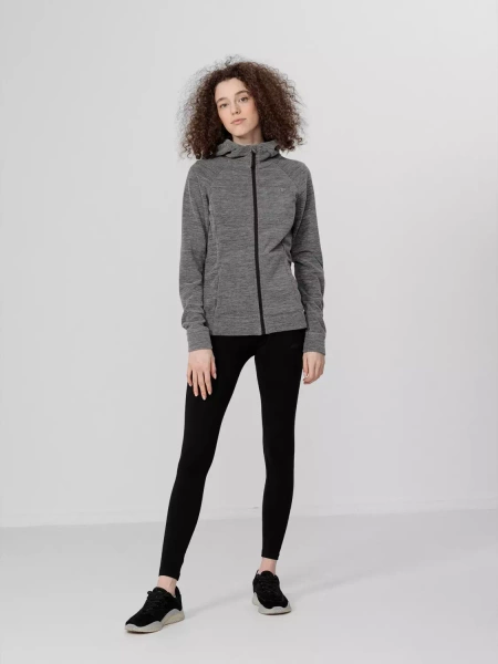 Bluza damska z kapturem rozpinana polarowa 4F H4Z22-PLD351-24M