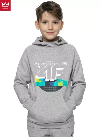 Bluza dziecięca z kapturem 4F 4FJAW22TSWSM498-27M