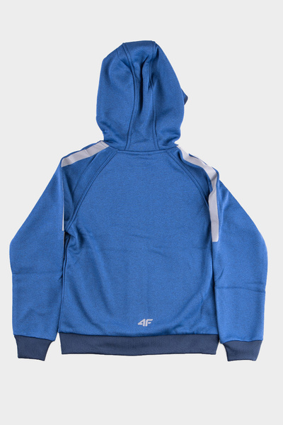 Bluza dziecięca z kapturem rozpinana polarowa 4F HJZ20-JPLM002-31M