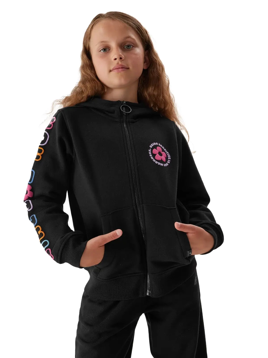 Bluza dziecięca z kapturem rozpinana 4F 4FJAW23TSWSF646-20S