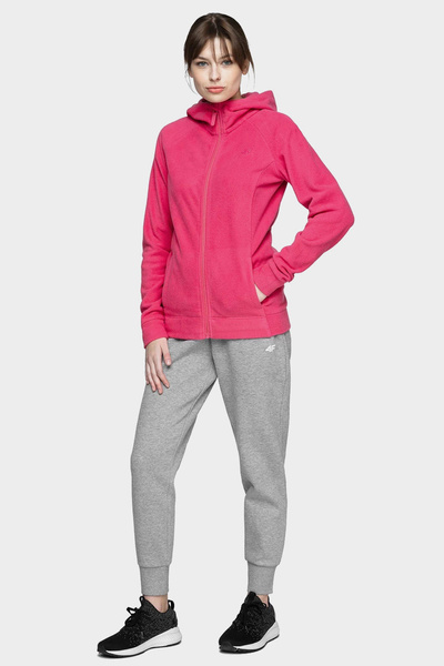 Bluza damska z kapturem rozpinana polarowa 4F NOSH4-PLD002-55S