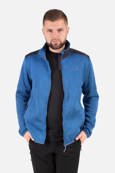 Bluza męska rozpinana polarowa BERGSON HELICON WP BLUE